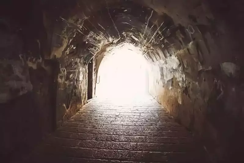 end of a tunnel