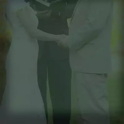 A couple getting married.