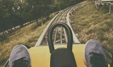 mountain coaster on track