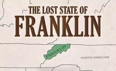 A map showing the location of The Lost State of Franklin.
