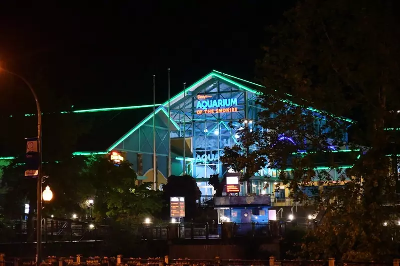 Ripley's Aquarium of the Smokies at night