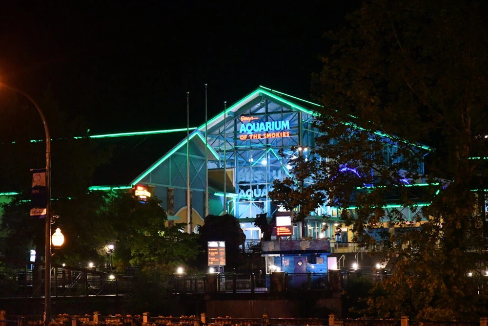 Ripley's Aquarium of the Smokies at night
