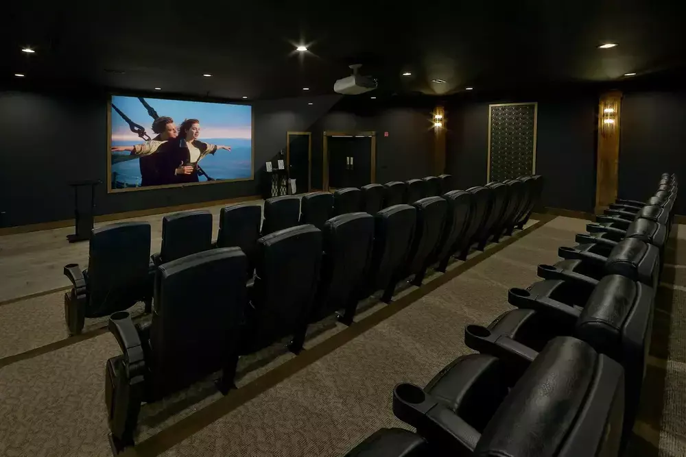 Grand Leconte Lodge theater room